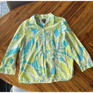 Additions by Chico’s tropical button-up shirt